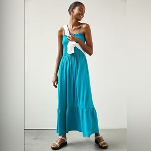 EUC Anthro Teal Maxi Dress